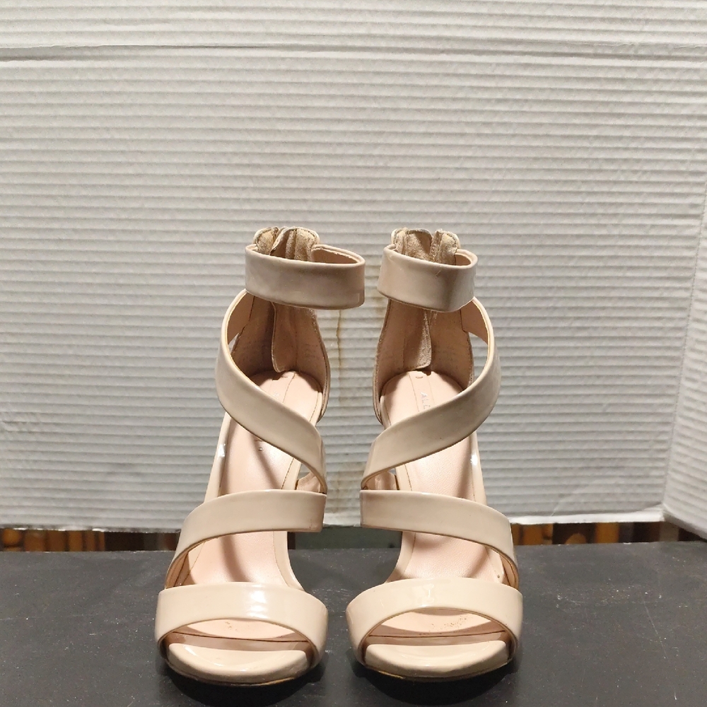 Elegant Cream Strappy Heels